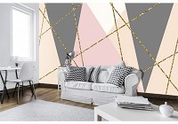 Флизелиновые фотообои 312x219 см Декор из треугольников (10753VEXXL) +клей