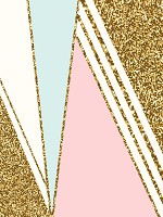 Флізелінові фотошпалери з геометричним малюнком 206x275 см абстракції золото і трикутники (10755VEA) +клей - вид 1 мініатюра