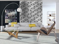 Флизелиновые фотообои геометрический узор 184x254 см Серые Абстрактные Треугольники (10757V4A)+клей - вид 6 миниатюра