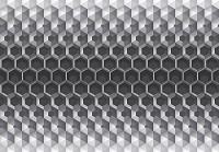 Флізелінові фотошпалери геометрія соти 520x318 см 3D візерунок із сірих шестигранників (10762VEXXXXXL) +клей - вид 1 мініатюра