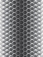 Триде флизелиновые фотообои 184x254 см 3D узор из серых шестигранников (10762V4A)+клей - вид 1 миниатюра