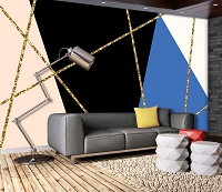 Флизелиновые фотообои на всю стену 416x290 см Абстрактный геометрические узор (10777VEXXXXL) +клей