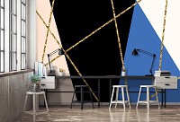 Флизелиновые фотообои на стену 460x300 см Абстрактный геометрические узор (10777V12) +клей