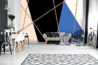 Искусство флизелиновые фотообои 368x254 см Абстрактный геометрические узор (10777V8) +клей