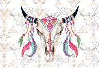 Флізелінові фотошпалери пір'я Череп (10783V)+клей - вид 1 мініатюра