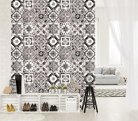 Флизелиновые фотообои геометрия 206x275 см Серая мозаика под плитку (10799VEA)+клей