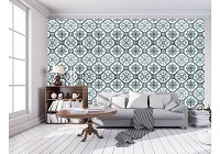 Флизелиновые фотообои 254x184 см Серый геометрический узор под плитку (10800V4)+клей