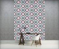 Флізелінові фотошпалери з геометричним малюнком 184x254 см Сучасна мозаїка під плитку (10805V4A)+клей - вид 6 мініатюра