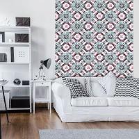 Абстрактные флизелиновые фотообои на стену 206x275 см Современная мозаика под плитку (10805VEA)+клей - вид 7 миниатюра