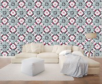 Искусство флизелиновые фотообои 254x184 см Современная мозаика под плитку (10805V4)+клей