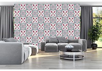 Флизелиновые фотообои геометрия 254x184 см Современный узор под плитку (10806V4)+клей