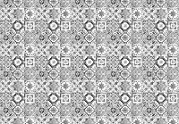 Флізелінові фотошпалери клітка в інтер'єрі Чорно-біла плитка (10854V)+клей - вид 1 мініатюра