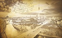 Флізелінові фотошпалери 416x254 см Вінтажне місто Берлін у сепії (10860VEXXXL) +клей - вид 1 мініатюра