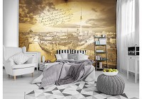 Флизелиновые фотообои 416x254 см Винтажный город Берлин в сепии (10860VEXXXL) +клей