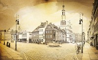 Флізелінові фотошпалери Вінтажне місто Познань у сепії (10861V)+клей - вид 1 мініатюра