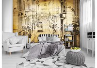 Флизелиновые фотообои 254x184 см Винтажный Город в сепии (10862V4)+клей