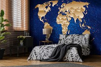 Флизелиновые фотообои 416x290 см Карта мира в сепии (10870VEXXXXL) +клей