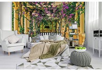 Флизелиновые фото обои весенние цветы 254x184 см Терраса (10896V4)+клей