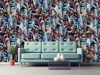 Флизелиновые фотообои птицы на стену 520x318 см Красивые перья (10920VEXXXXXL) +клей