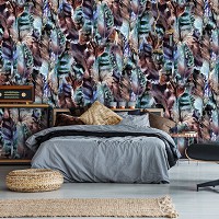 Флизелиновые фотообои птицы 368x280 см Красивые перья (10920V10) +клей