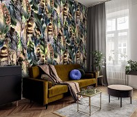 Флизелиновые фотообои 520x318 см разноцветные перья (10922VEXXXXXL) +клей