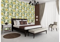 Флизелиновые фотообои цветы 416x254 см Желтые пионы (10933VEXXXL) +клей