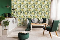 Флизелиновые фотообои Желтые пионы (10933V)+клей