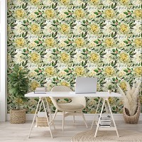 Флизелиновые фотообои на кухню цветы 460x300 см Желтые пионы (10933V12) +клей