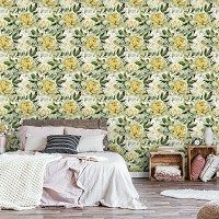 Флизелиновые фотообои узоры цветы 312x219 см Желтые пионы (10933VEXXL) +клей