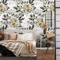 Флизелиновые фотообои фото природы Золотые пионы (10935V)+клей