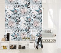 Флизелиновые фотообои 206x275 см Пастельные пионы (10936VEA)+клей