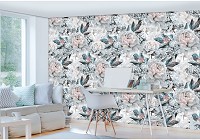 Флізелінові фотошпалери квіти 520x318 см Півонії в пастельних тонах (10936VEXXXXXL) +клей