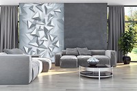 Зд флизелиновые фотообои 206x275 см Пирамиды 3D на сером фоне (10937VEA)+клей