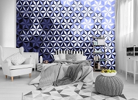 Флизелиновые фотообои абстракция 416x290 см Мозаика из ромбов (10939VEXXXXL) +клей