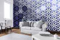 Флизелиновые фотообои на стену 254x184 см Мозаика из ромбов (10939V4)+клей