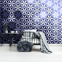 Флизелиновые фотообои абстракция 416x254 см Мозаика из ромбов (10939VEXXXL) +клей