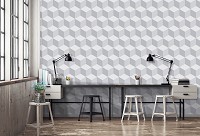 Флизелиновые фотообои 3d 416x290 см Мозаика из серых кубиков (10940VEXXXXL) +клей