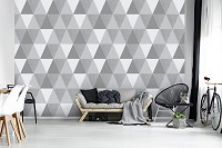 Флизелиновые фотообои 368x280 см Шаблон Треугольников (10952V10) +клей