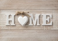 Флізелінові фотошпалери імітація дерева 416x254 см Напис HOME на дошках (10963VEXXXL)+клей - вид 1 мініатюра