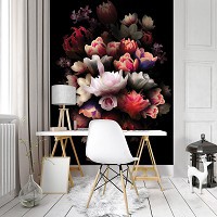 Флизелиновые фотообои 184x254 см Цветы Большой букет (10972V4A)+клей