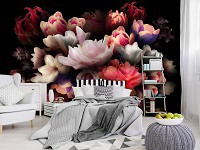 Флизелиновые фотообои 416x254 см Цветы Большой букет (10972VEXXXL) +клей