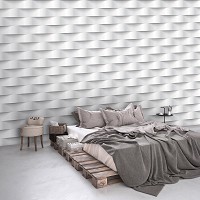 Флизелиновые фотообои абстракция на стену 254x184 см 3Д серые полосы (10976V4)+клей