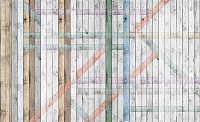 Флизелиновые фотообои 416x254 см Текстура деревянных разноцветных досок (1098VEXXXL)+клей