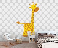 Фото тварин флізелінові фотошпалери 416x254 см Жираф для дітей (10992VEXXXL) +клей