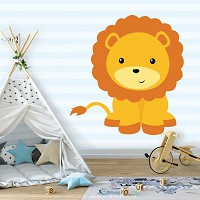 Лев флізелінові фотошпалери 254x184 см Левеня для дітей (10993V4)+клей