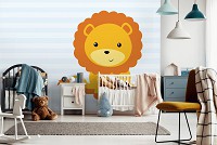 Дитячі флізелінові фотошпалери 368x280 см Левеня для дітей (10993V10) +клей