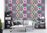 Флизелиновые фото обои под плитку 254x184 см Мозаика (11019V4)+клей