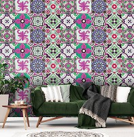 Флизелиновые абстрактные фото обои 416x254 см Мозаика (11019VEXXXL)+клей