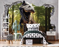 Флизелиновые 3 д фото обои 416x254 см Динозавр (11034VEXXXL)+клей