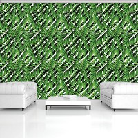 Флизелиновые фотообои 416x254 см Зеленые листья (11038VEXXXL) +клей